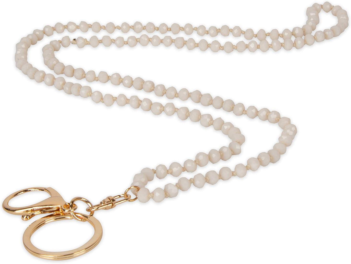 SPUNKYsoul Pretty Cute Colored Lanyard Necklace for id Badge Key Keychain with Beads for Women | Amazon (US)