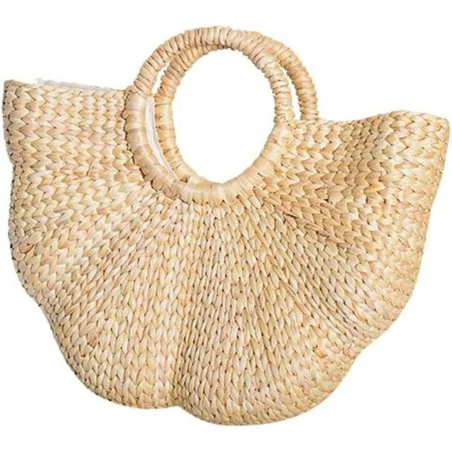 Women Girl Tote Bag Straw Hobo Handbag Fashion Woven Top Handle Bag Shoulder Bag Beach Purse Moon... | Walmart (US)