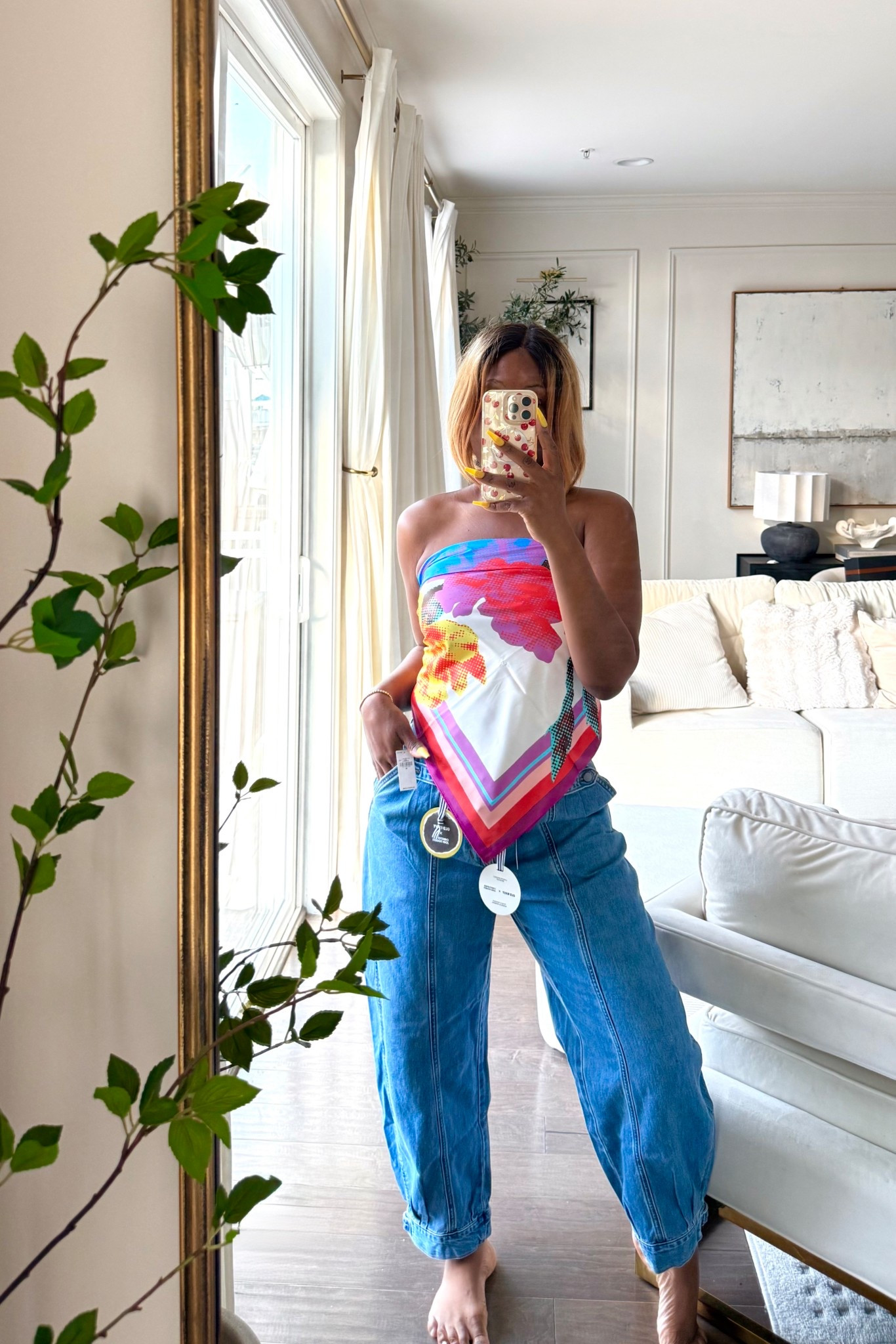 I also bought this scarf and jeans from the collection! The Christopher John Rodgers x Old Navy collection did not disappoint ! The scarf is too cute and I love that I can wear it as a top . That was the very intent and the size is perfect 

#LTKMidsize #LTKSeasonal