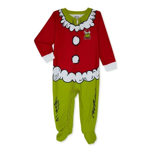Character Toddler Christmas Fleece One-Piece Sleeper, Sizes 12M-5T | Walmart (US)