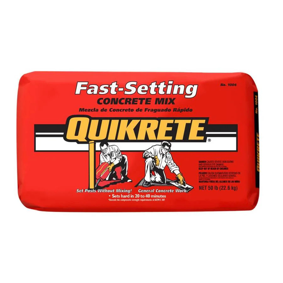 QUIKRETE 50 Pound(s) Fast setting Concrete mix in Gray | 100450 | Lowe's