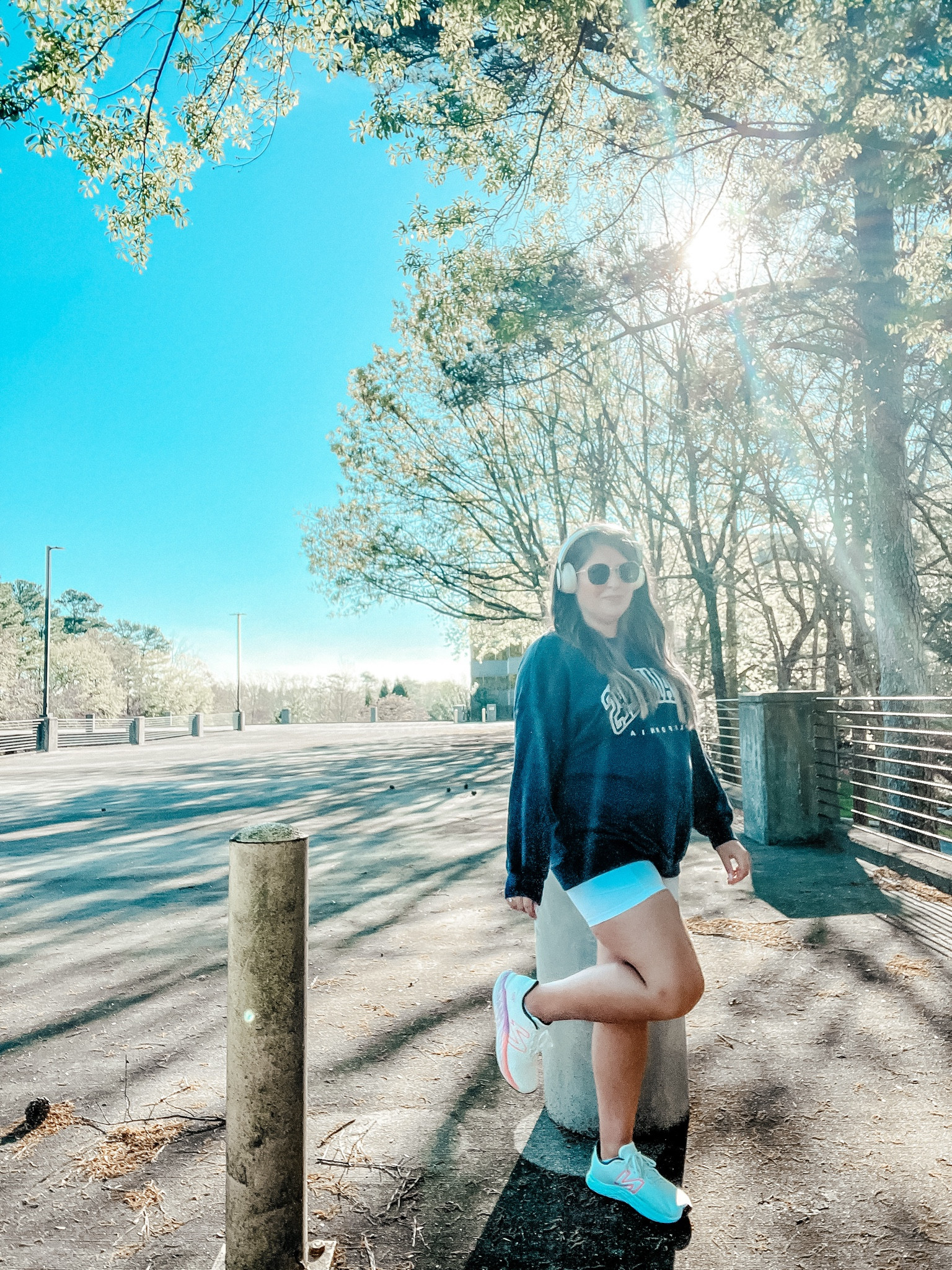 Comfy activewear/athleisure outfit 

Wearing a large in sweatshirt and shorts 

#LTKfit #LTKstyletip #LTKbump