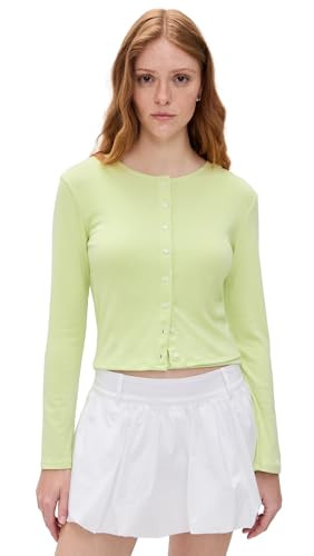 LE BOP Women's Eloise Cardigan, Lime, Green, L | Amazon (US)