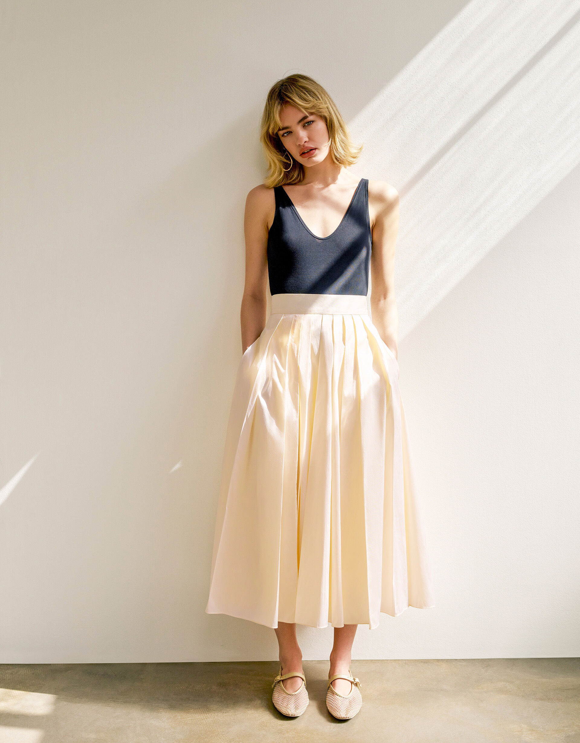 Tully Taffeta Skirt Cream | Monsoon (UK)