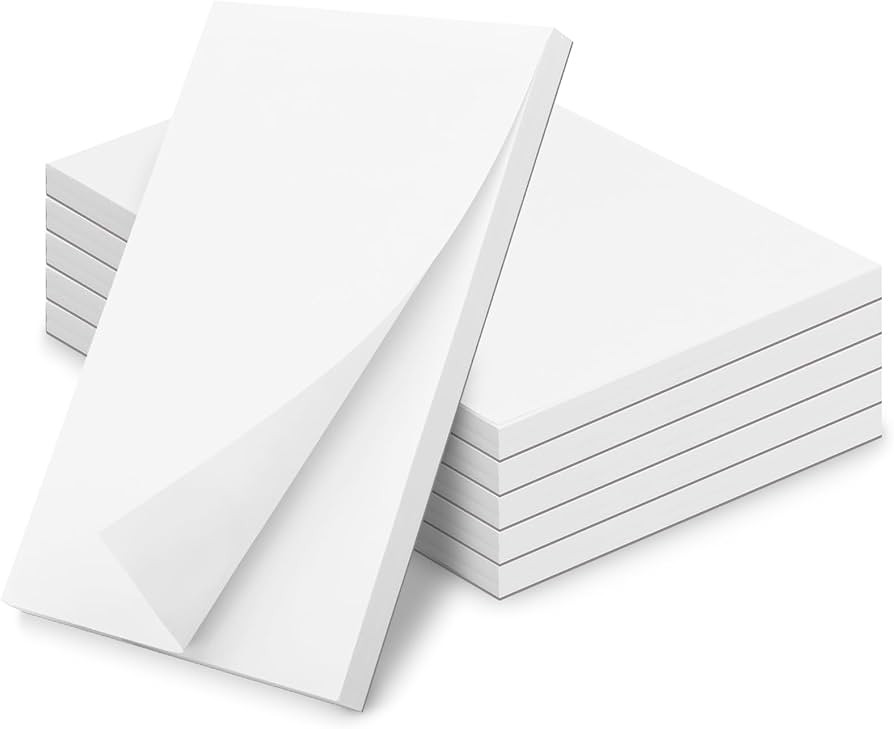Note Pads 4x6 Inch, 6 Pack Blank Scratch Pads, 50 Sheets Per Memo Pad for Writing, White Pad of P... | Amazon (US)