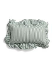 9x16 Newport Striped Ruffle Pillow | TJ Maxx