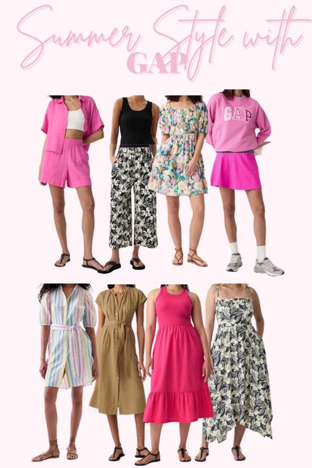 Summer style with Gap!  Gap fashion // summer outfits // summer dresses /: summer outfit inspo // Gap summer arrivalss

#LTKSeasonal #LTKmidsize #LTKstyletip