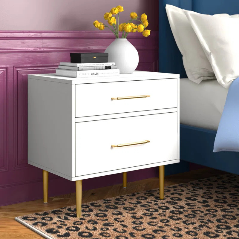 Nayeli Solid + Manufactured Wood Nightstand | Wayfair North America
