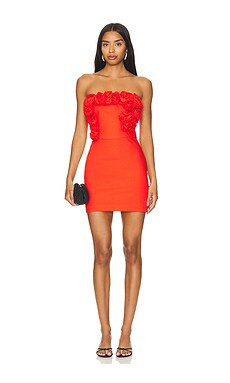 NBD Riya Mini Dress in Red Orange from Revolve.com | Revolve Clothing (Global)