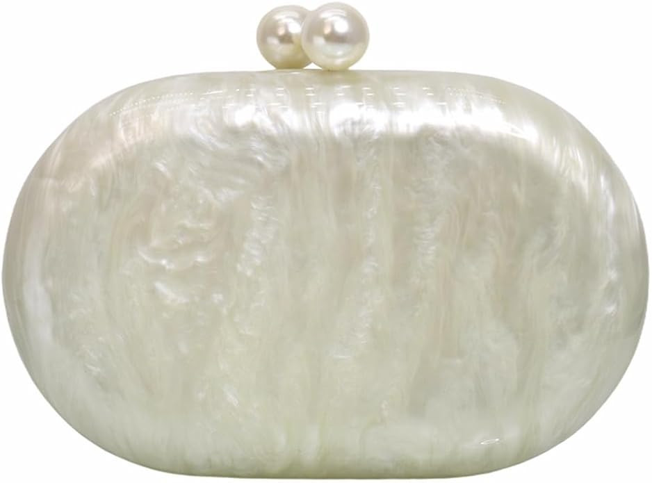 Women Puff Acrylic Clutch Purse Glitter Marble Acrylic Handbag Unique Evening Bag Chain Shoulder ... | Amazon (US)