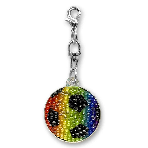 Rainbow Soccer Ball Charm | StickerBeans