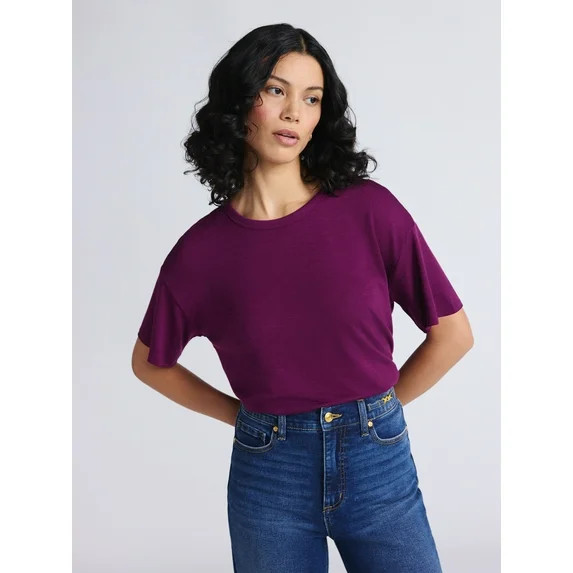 Sofia by Sofia Vergara Women's and Women's Plus Size Sofia Tee with Short Sleeves, Sizes XS-4X - ... | Walmart (US)