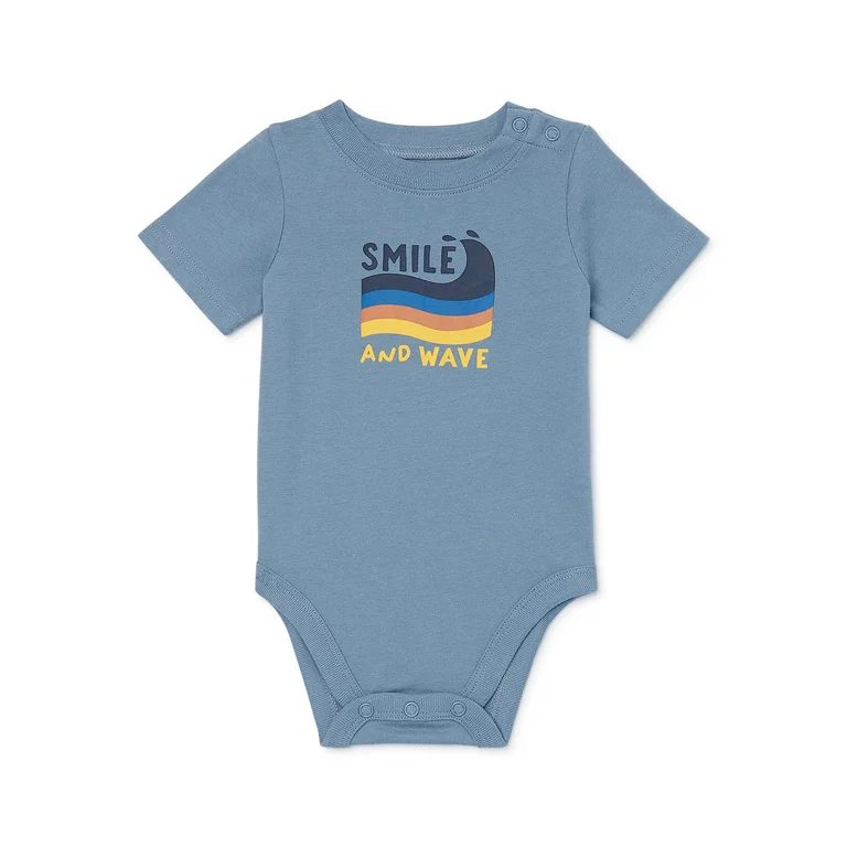 Garanimals Baby Boy Short Sleeve Graphic Bodysuit, Sizes 0-24 Months | Walmart (US)