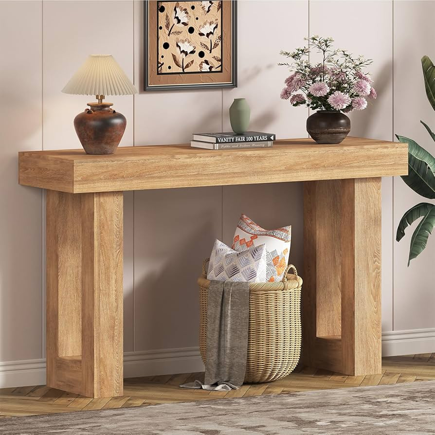 LIVEHOM Console Table for Entryway, Wood Sofa Table Behind the Couch, Narrow Entry Table Foyer Ha... | Amazon (US)