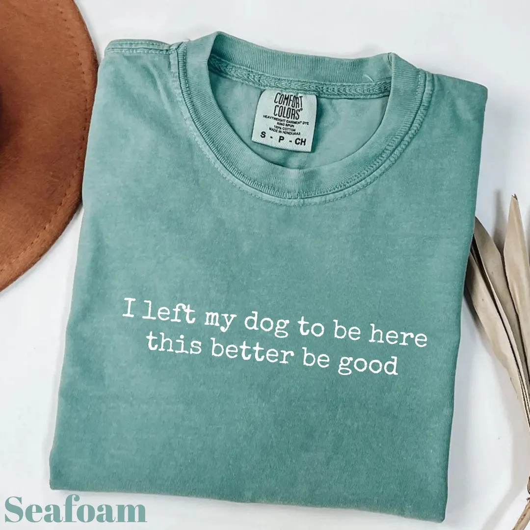I Left My Dog to Be Here This Better Be Good Funny Comfort Colors® Tee, Dogs Are Better, Dog Mom... | Etsy (US)