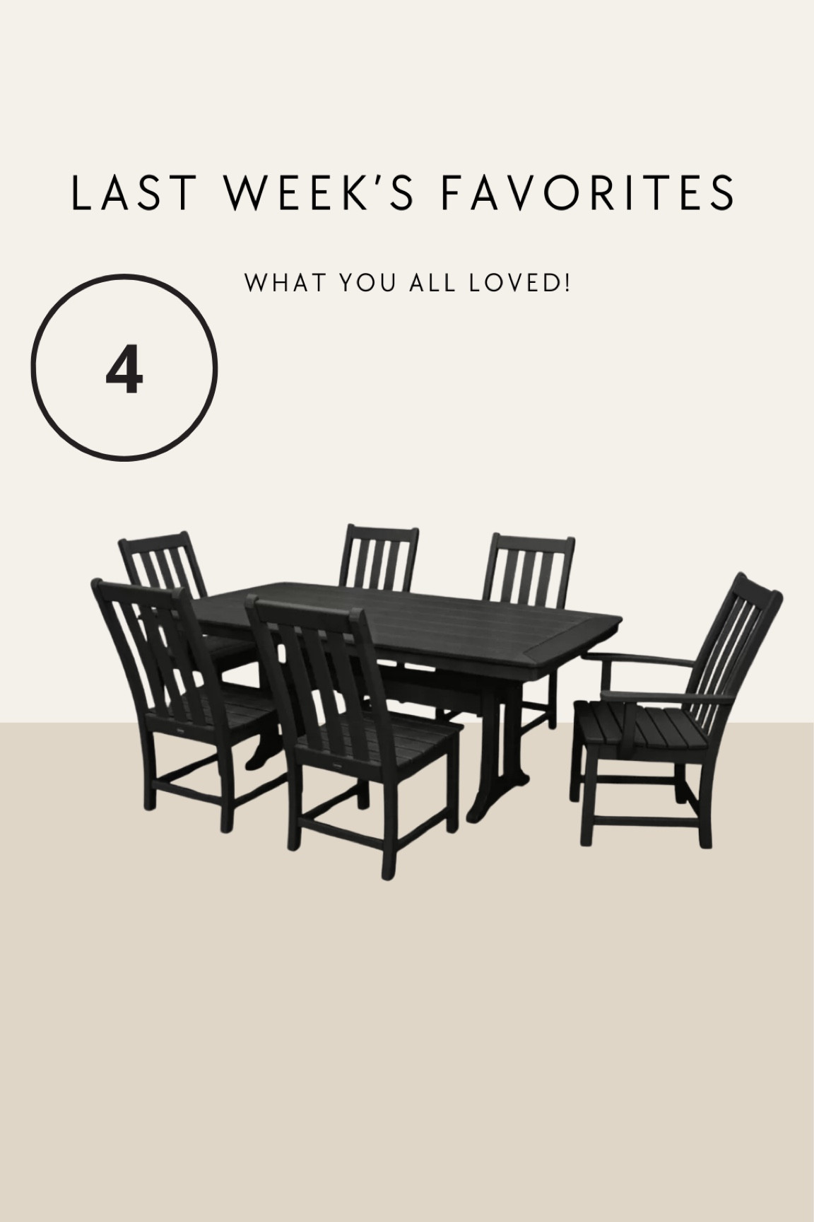 POLYWOOD Vinyard 7 piece outdoor dining table. We have the larger 9 piece set, this is my go-to for outdoor furniture. 

#LTKSeasonal #LTKSaleAlert #LTKHome