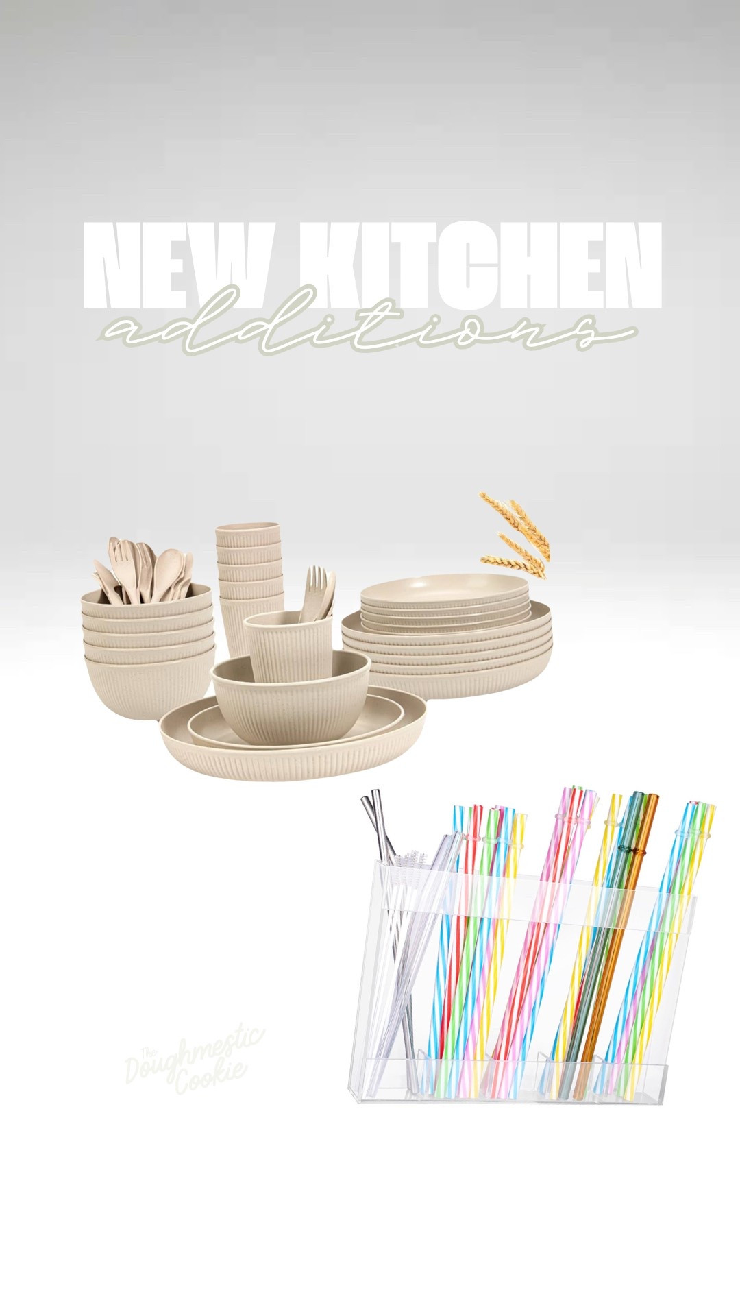 If you’re in your beige mom era and looking to get rid of the nasty plastic cups and bowls in your house, you should grab this wheatgrass set. Healthier for your home, stylish and super affordable. 

I’m sure you also have a million cups that take straws. If you’re like me, they are thrown in a drawer and take up so much space while frustrating you when you need to find the ONE! This adhesive straw organizer has been a game changer for my kitchen!

#kitchenorganization #straworgamizer #sadbeigemom #beigeera #kithenfinds

#LTKFindsUnder50 #LTKFamily #LTKHome