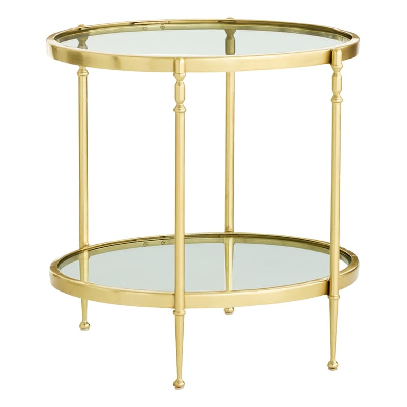 Gianna Accent Table, Brushed Gold | At Home