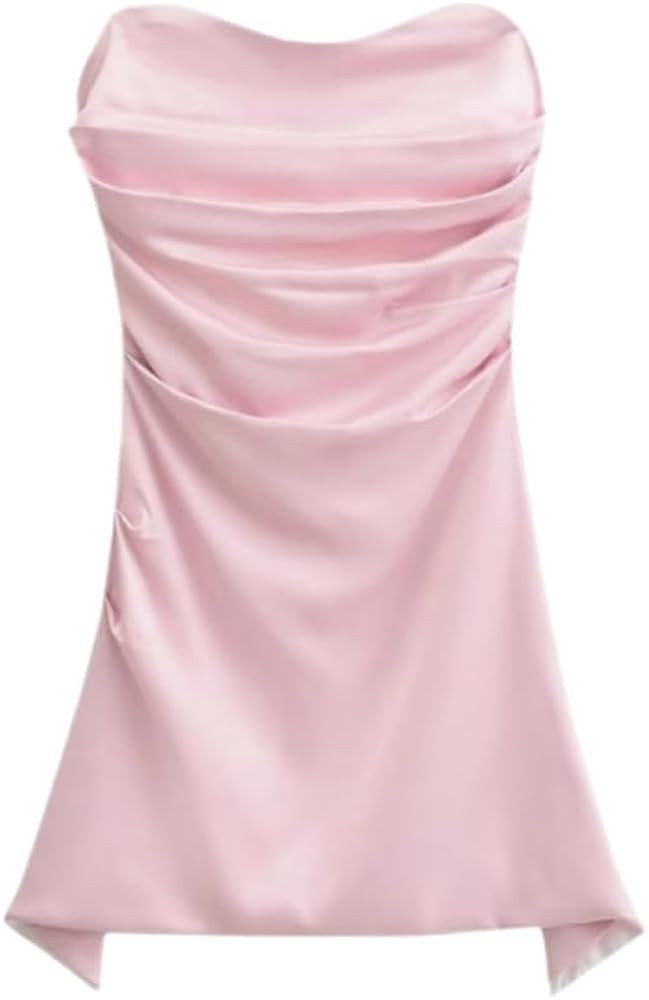 Spice Women Design Sense Outside Wearing Strapless Slim Irregular Skirt Small Sexy Fishbone Strap... | Amazon (US)