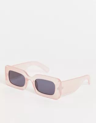 Jeepers Peepers square sunglasses in pink | ASOS (Global)