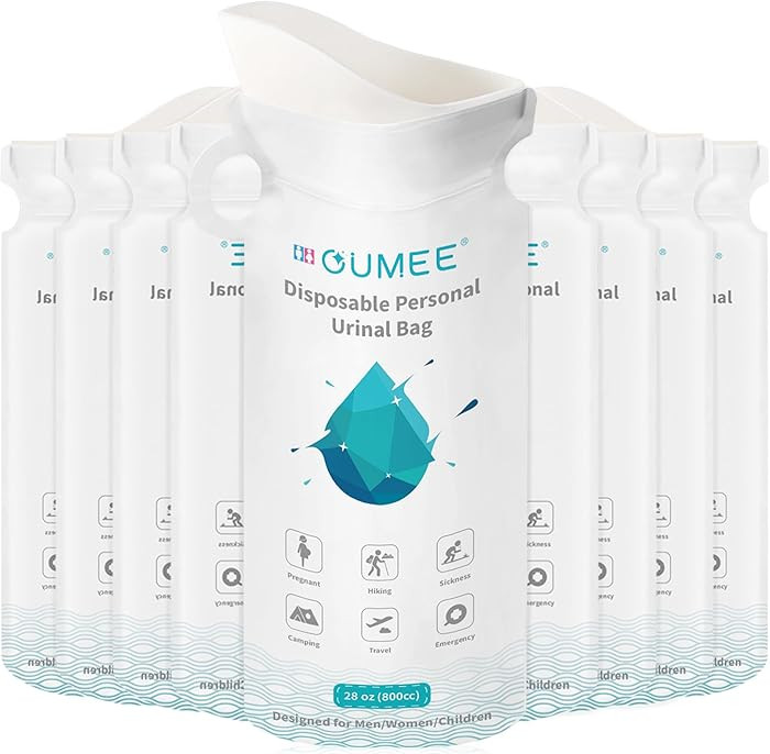OUMEE 800ML Emergency Disposable Urinal Bags, 8/12/20/23/28 Pcs Camping Pee Bags Unisex Urine Bag... | Amazon (US)