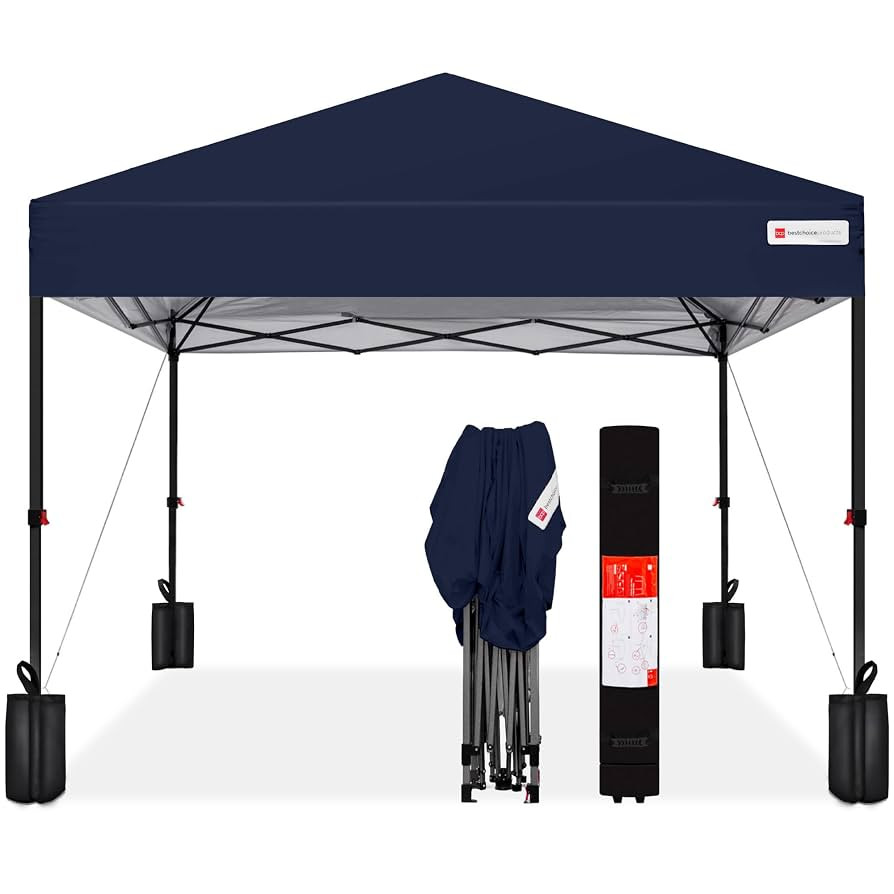 Best Choice Products 10x10ft 1-Person Setup Pop Up Canopy Tent Instant Portable Shelter w/ 1-Butt... | Amazon (US)