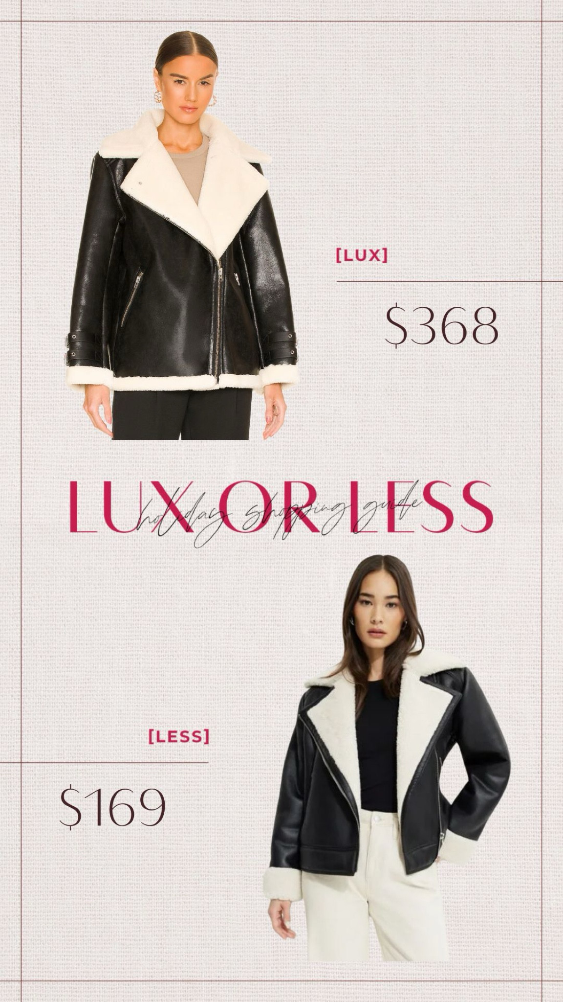 This Week’s Luxe or Less: Jacket

#LTKStyleTip #LTKHoliday #LTKSeasonal