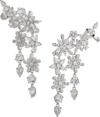 Nadri Freya Drama Crystal Ear Climber Drop Earrings Fall Winter Going Out Outfits Outfit Fall Winter | Nordstrom