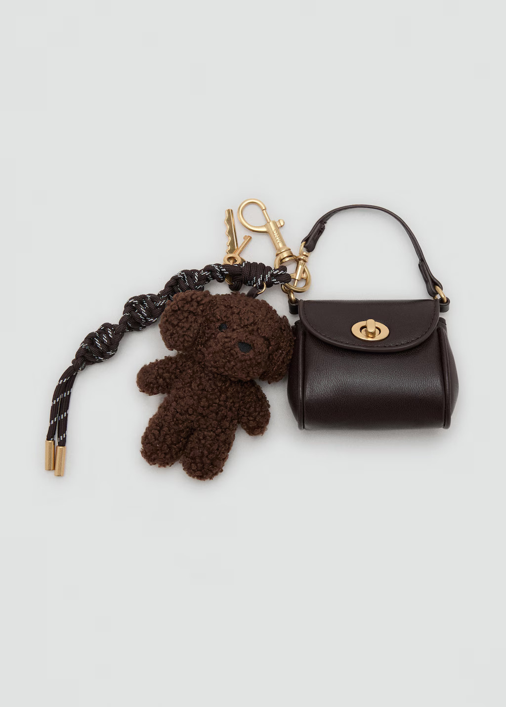 Multi-charm bear handbag keyring | Mango (US/MX/AU)