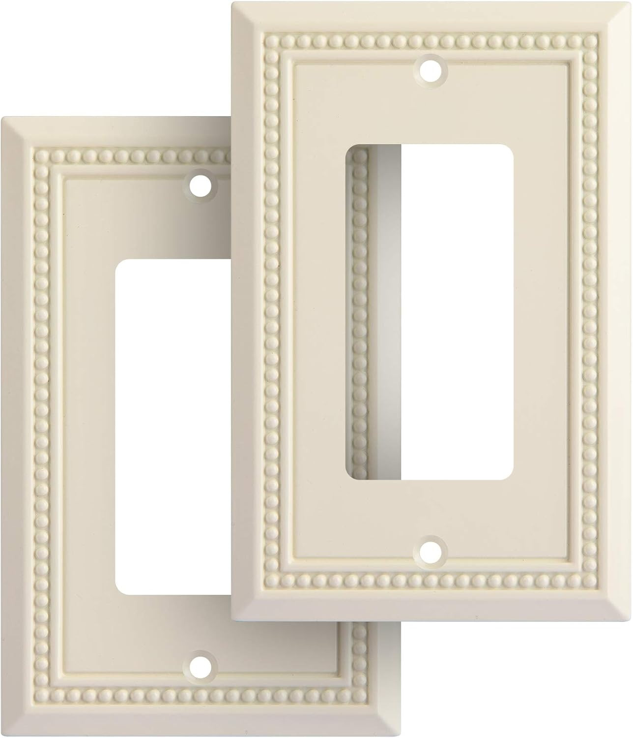 Sunken Pearls Heavy Duty Switch Plate/Wall Plate/Outlet Cover (Single Decorator 3PK, Light Almond) | Amazon (US)
