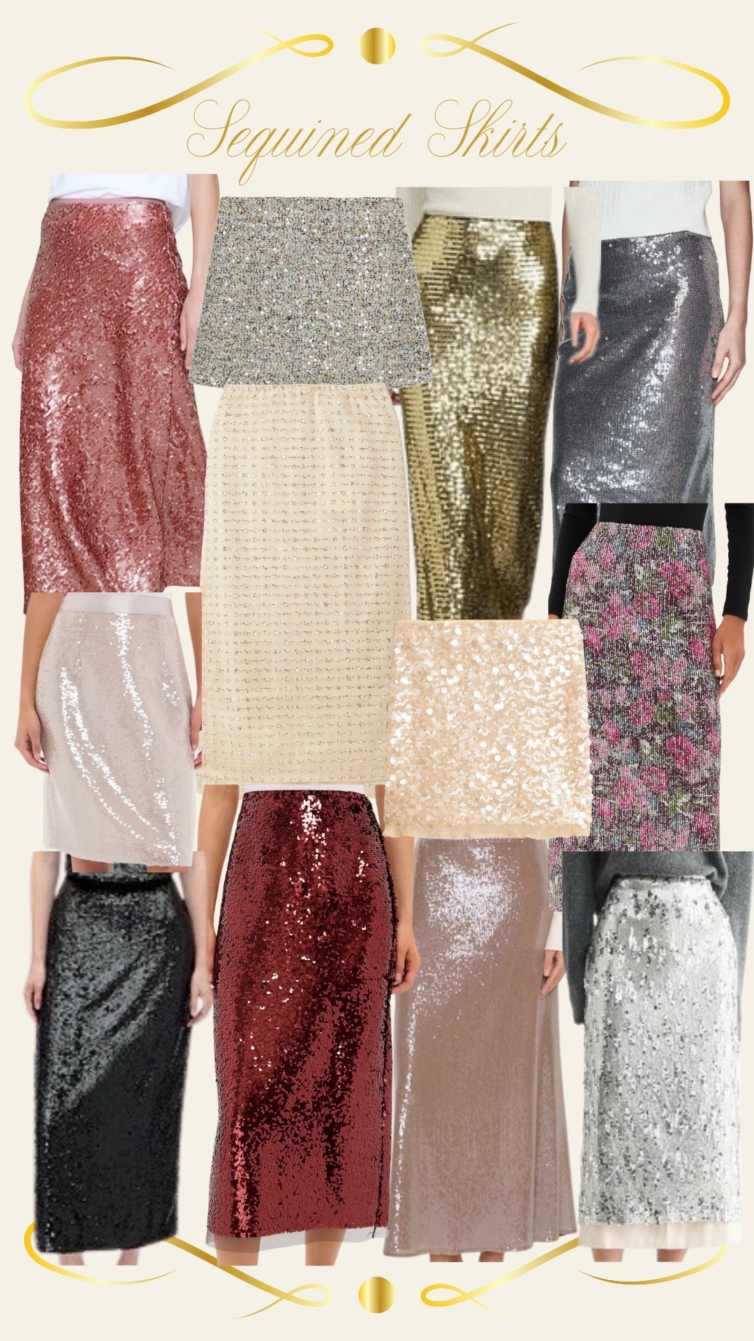 Sequined skirts. Sequined maxi skirts. Sequined mini skirts. New Year’s Eve outfit. Holiday outfit 

#LTKHoliday #LTKSaleAlert #LTKFindsUnder100