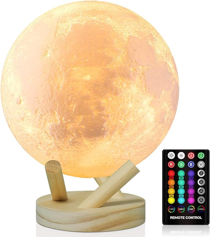 GDPETS Moon Lamp, Moon Light LED Night Lights for Kids Room 16 Colors Moon Lamp for Bedroom with ... | Amazon (US)