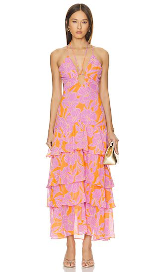 Aneira Dress in Orange & Purple Floral | Revolve Clothing (Global)