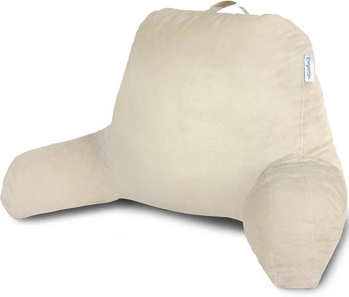ComfortSpa Reading Pillow for Bed Adult Size, Back Rest Pillow with Arms, Pockets and Washable Co... | Amazon (US)