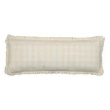 The Pioneer Woman Woven Gingham with Ruffle Lumbar Pillow - Beige | Walmart (US)