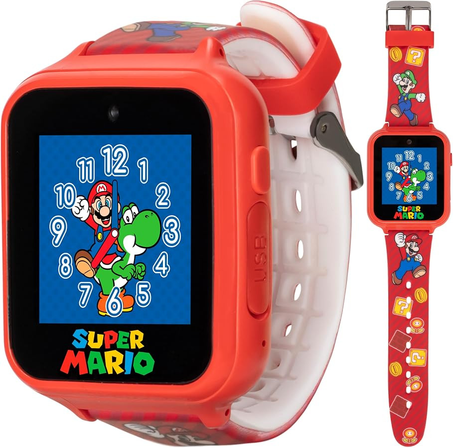 Super Mario Kids Interactive Smartwatch with Camera, Custom Watch Faces – Fits Wrists 5.5'' to ... | Amazon (US)