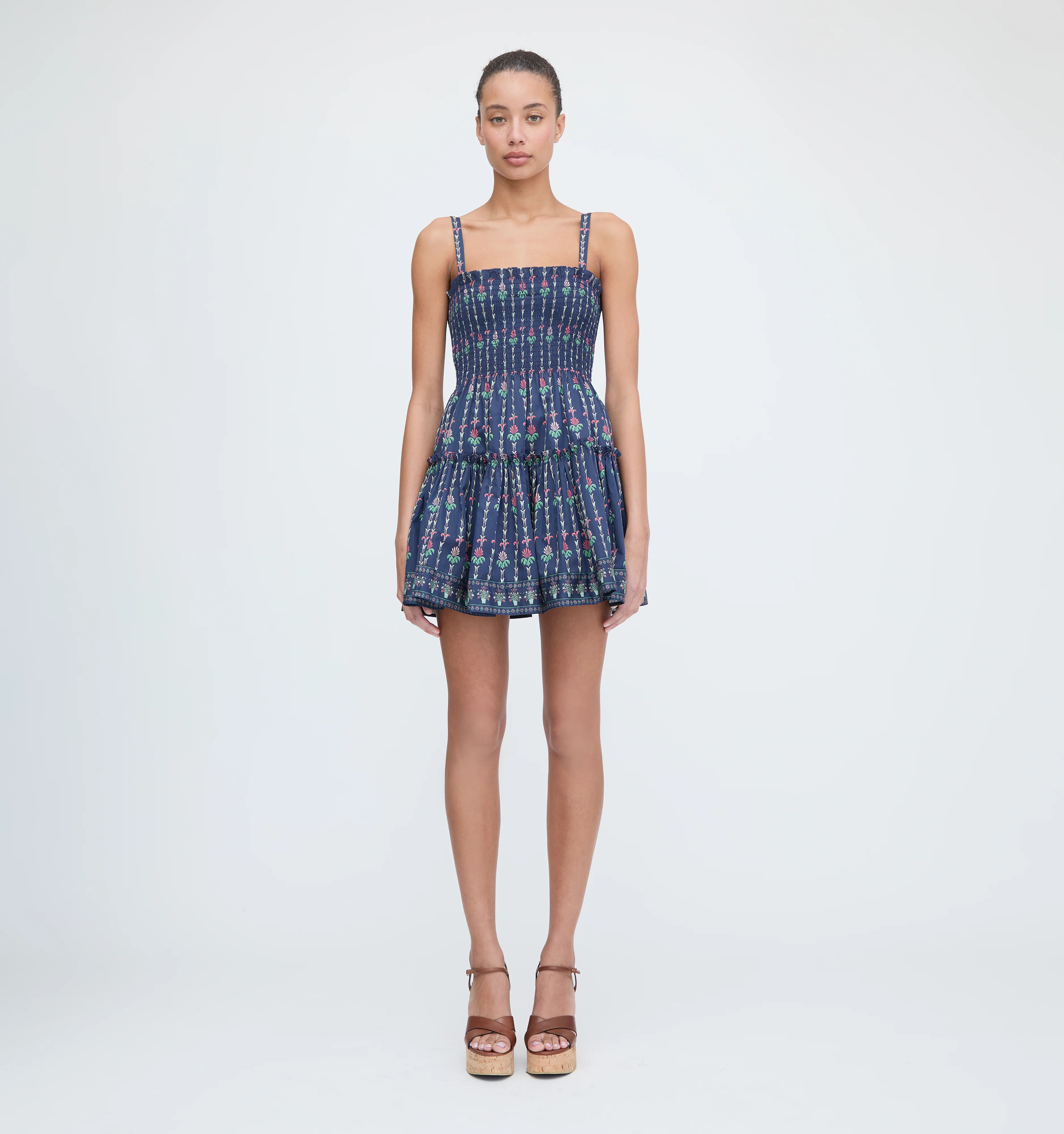 The Seraphina Mini Nap Dress - Bluebird Tonal Seersucker | Hill House Home US