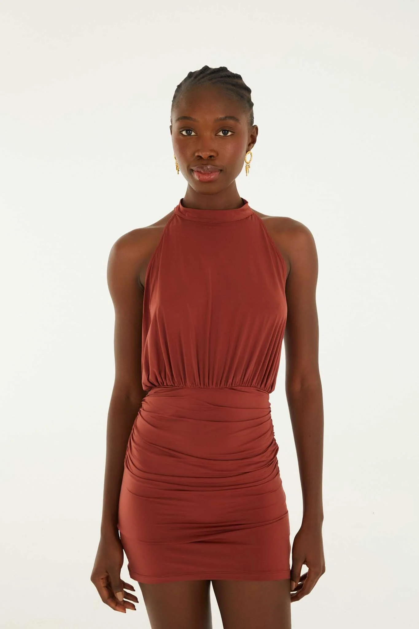 Brown Mini Dress | FarmRio (US)