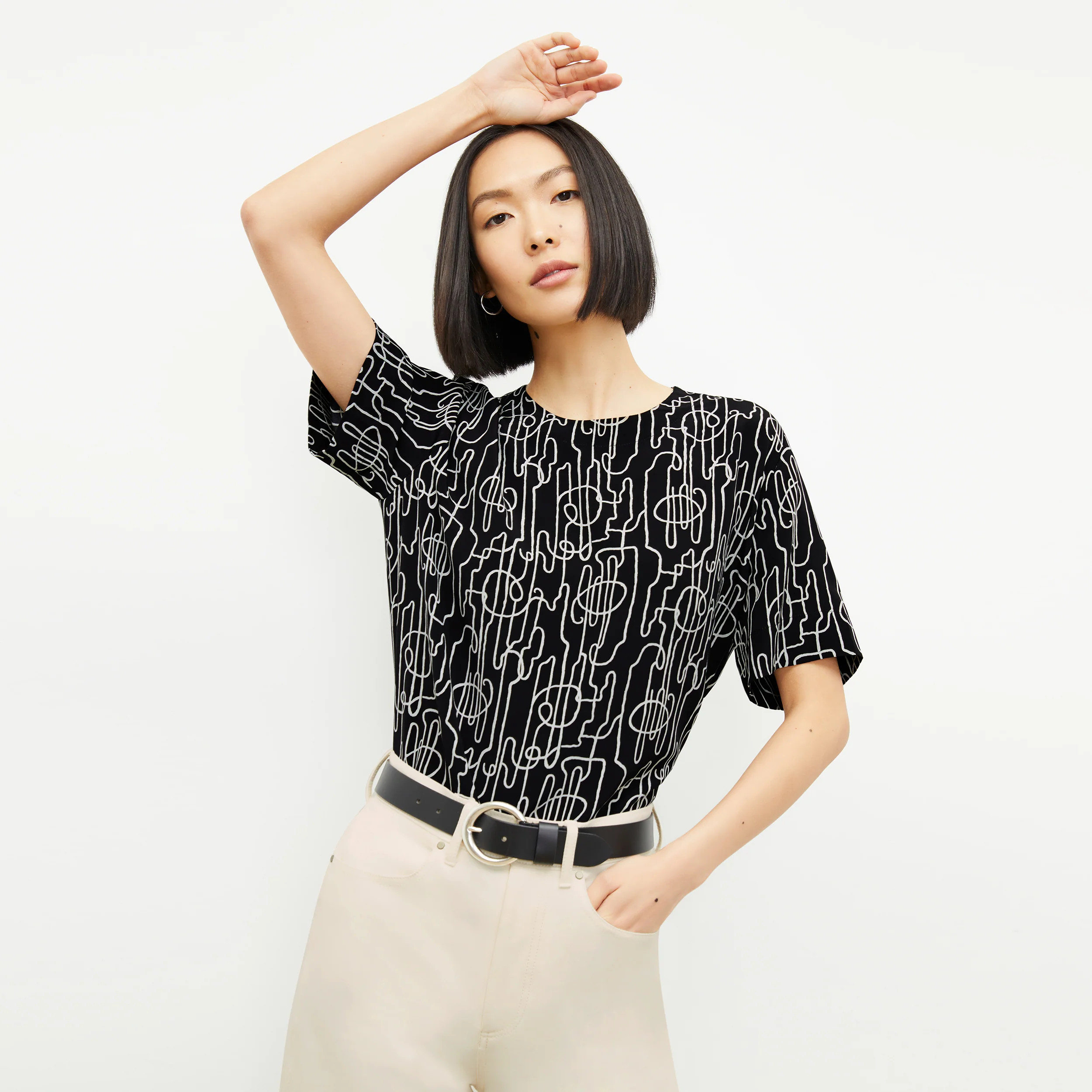 The Annika Tee - Washable Silk | MM LaFleur