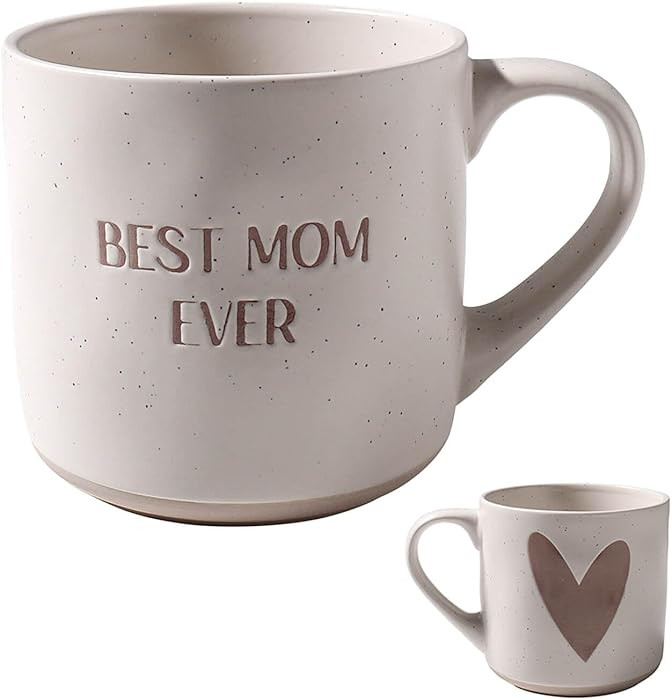 S.Leaf Best Mom Ever Gifts Mom Coffee Mug Mama Ceramic Coffee Mug Heart Mug Dishwasher & Microwav... | Amazon (US)