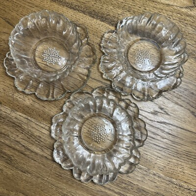 Vintage Garden Club Colony  "Peony" Dessert Bowls With Attached Underplate | eBay US