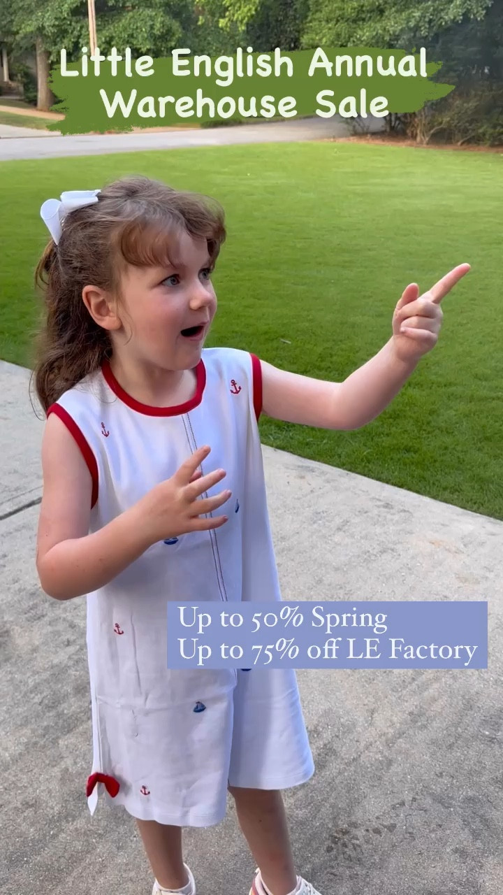 Little English annual warehouse sale is live. Up to 50% off sitewide including new Spring arrivals + 75% off the LE Factory finds. 

The quentessianal sailor styles are especially sweet! 

#LTKFamily #LTKKids