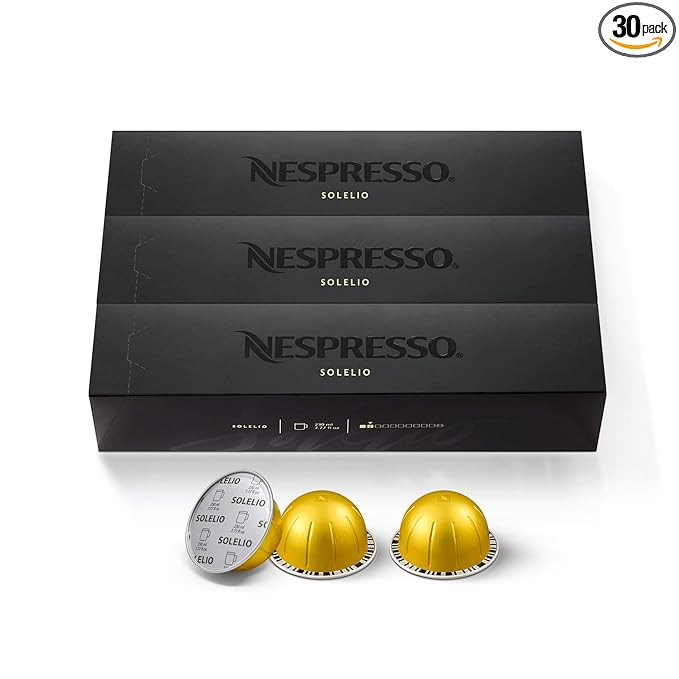 Nespresso Capsules VertuoLine, Solelio, Mild Roast Coffee, 30 Count Coffee Pods, 7.77 Ounce | Amazon (US)