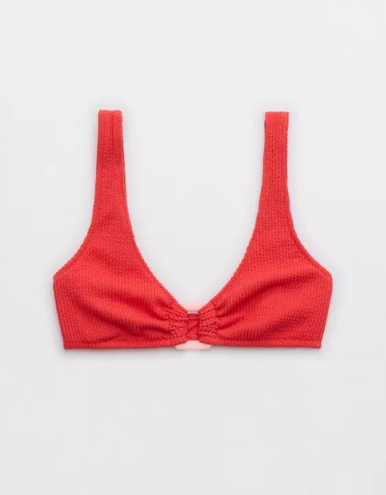 Aerie Crinkle Ring Wide Strap Scoop Bikini Top | American Eagle Outfitters (US & CA)