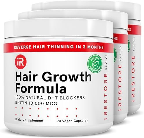 iRestore Hair Growth Supplement – Natural DHT Blockers & Multivitamin Blend – Vegan, Non-GMO,... | Amazon (US)