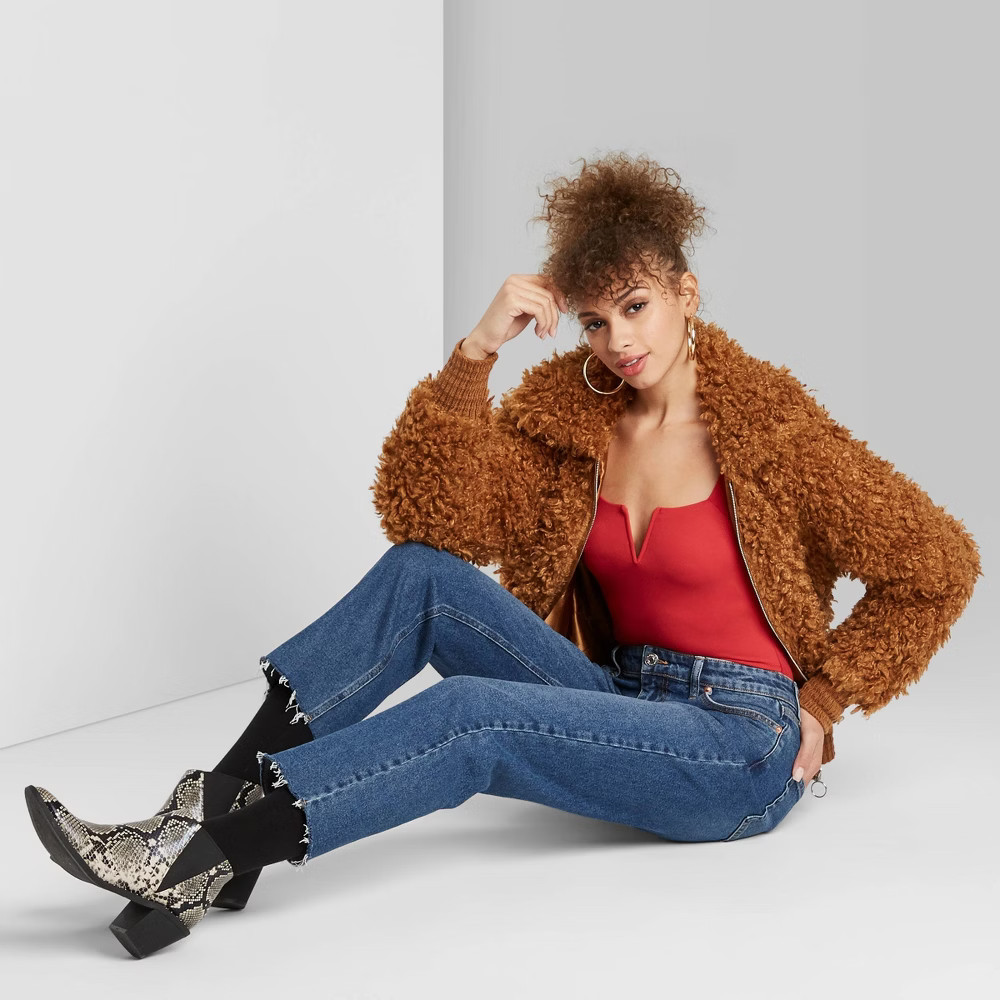 Women's High-Rise Straight Leg Ankle Length Jeans - Wild Fable͐ Medium Wash | Target