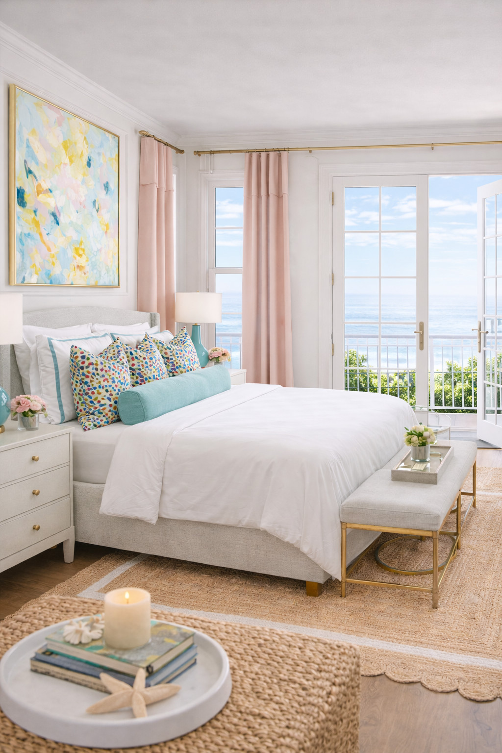 colorful bedroom decor, playful coastal bedroom, abstract wall art, pastel abstract painting, blue and yellow bedroom, pink curtain panels, polka dot pillows, patterned bedding, preppy coastal decor, palm beach style, beach house chic, feminine coastal bedroom, turquoise lamps, gold accents, brass hardware, chic nightstand styling, bedside table decor, layered white bedding, light and airy bedroom, ocean view bedroom, seaside home decor, scalloped jute rug, woven rug detail, symmetrical bedroom design, bright and happy home, resort style bedroom, glam coastal vibes, curated bedroom styling, sorority girl bedroom, dorm room inspiration, college apartment decor, preppy dorm decor, university of alabama style, bama dorm inspo, chic apartment bedroom, target home finds, amazon home favorites, pottery barn inspired, aesthetic bedroom inspo, cozy but colorful, elevated dorm room, southern style bedroom, home styling ideas 

 

#LTKU #LTKHome #LTKSaleAlert