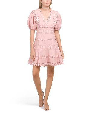Plunging Lace Trim Mini Dress | Casual Dresses  | Marshalls | Marshalls