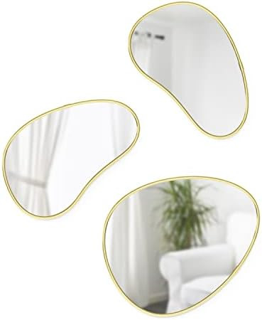 Umbra Hubba Pebble Mirrors, Set of 3, Brass | Amazon (US)