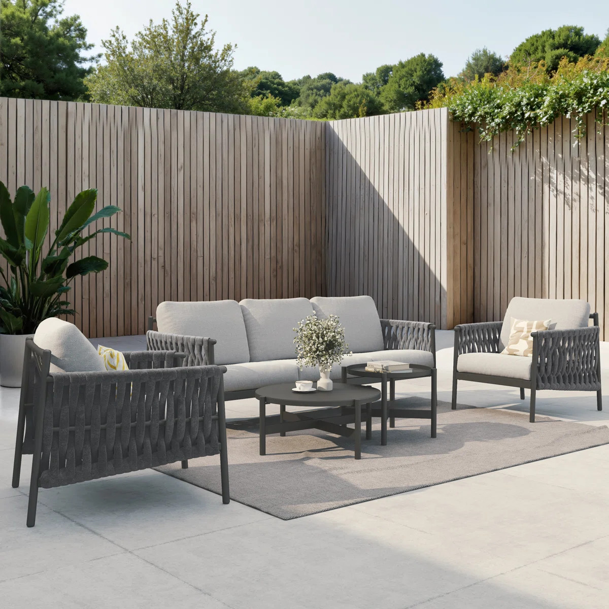 Arlend 5 Piece Sofa Seating Group With Removable Olefin Cushions | Wayfair North America